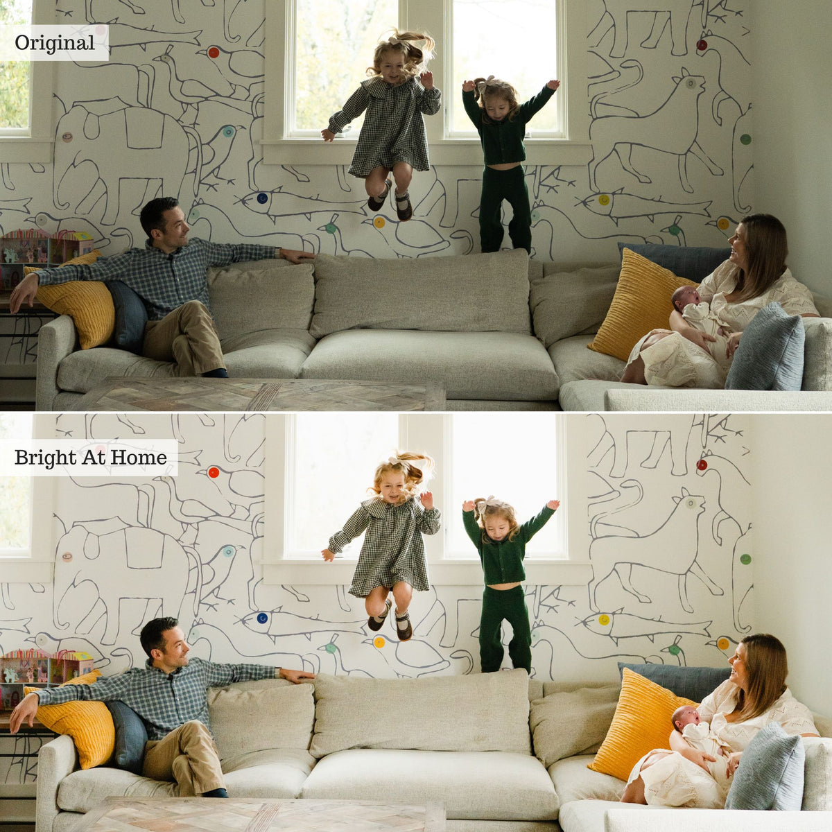 Luxe Indoor Family Lightroom Presets – Desktop & Mobile