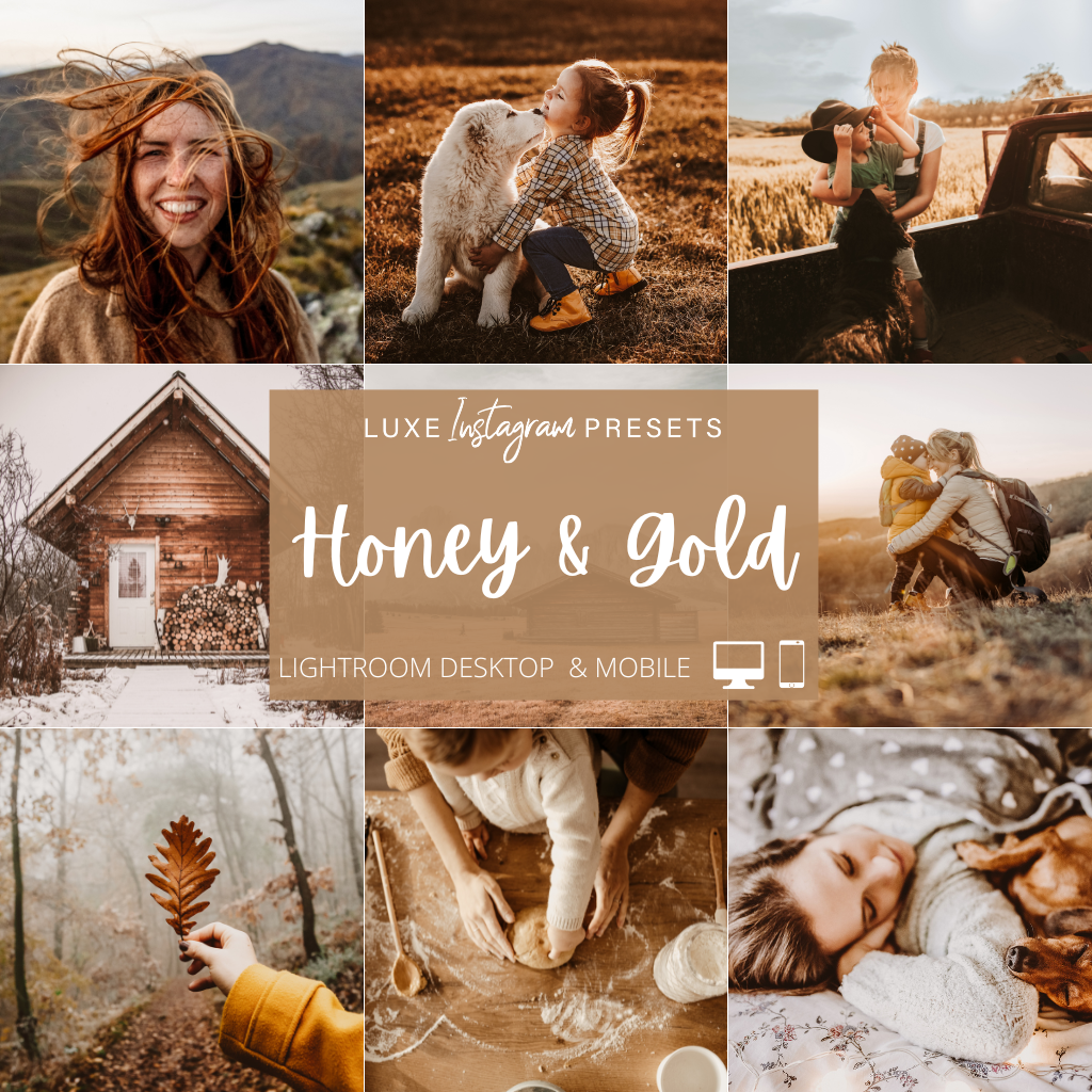 Honey & Gold Instagram Presets for Lightroom Mobile & Desktop