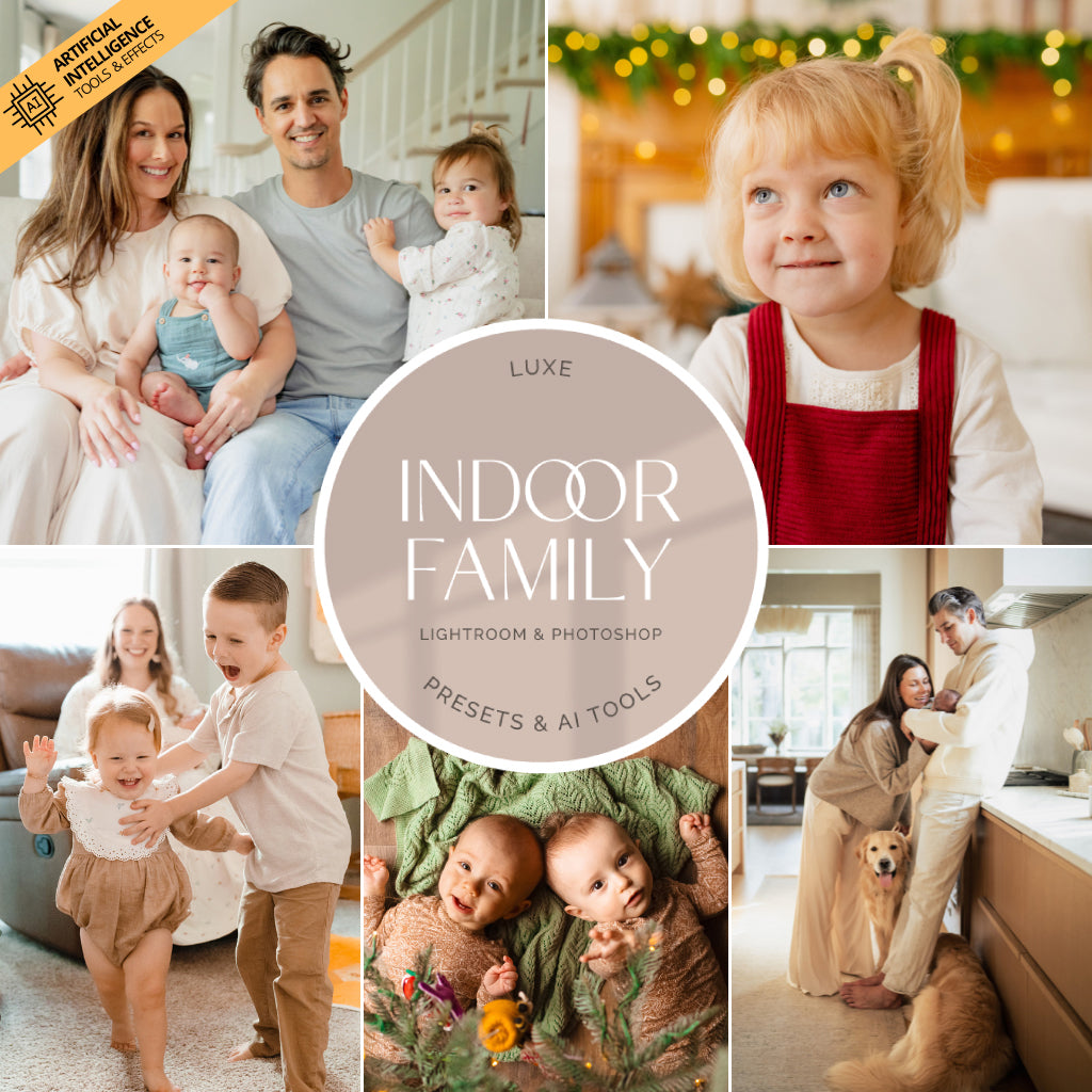 Luxe Indoor Family Lightroom Presets – Desktop & Mobile