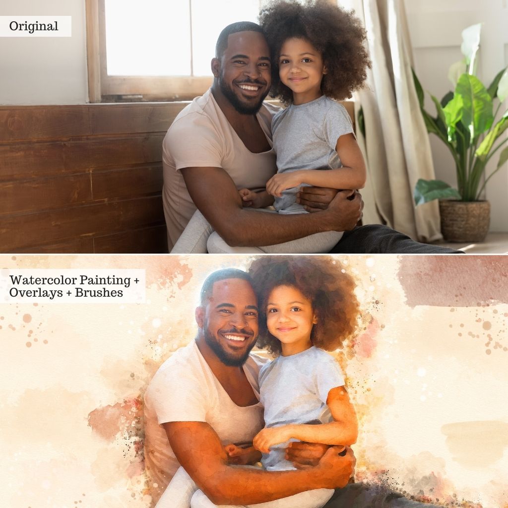 Watercolor, Paint, & More! Photoshop Actions, Brushes, & Overlays