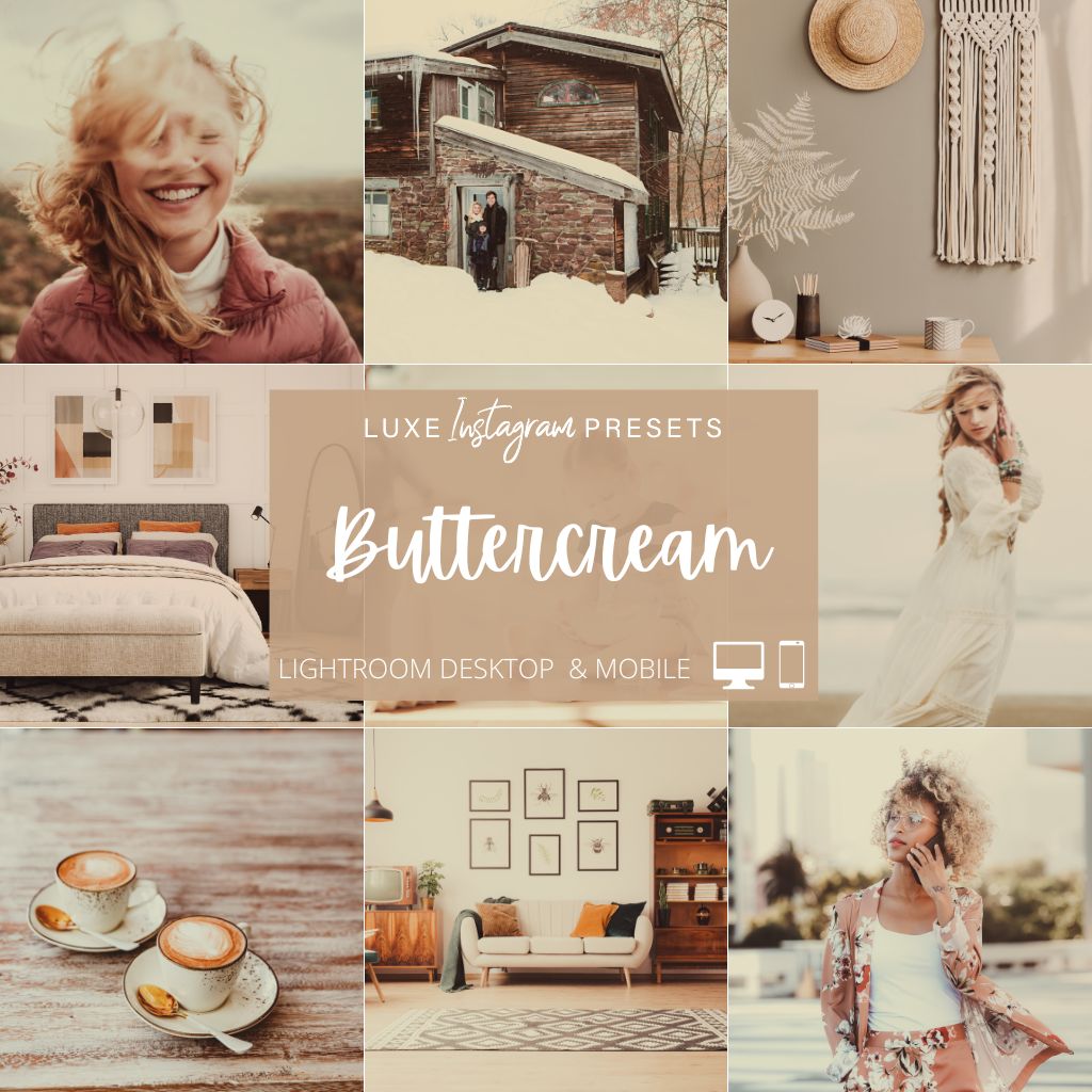 Buttercream Instagram Presets for Lightroom Mobile & Desktop