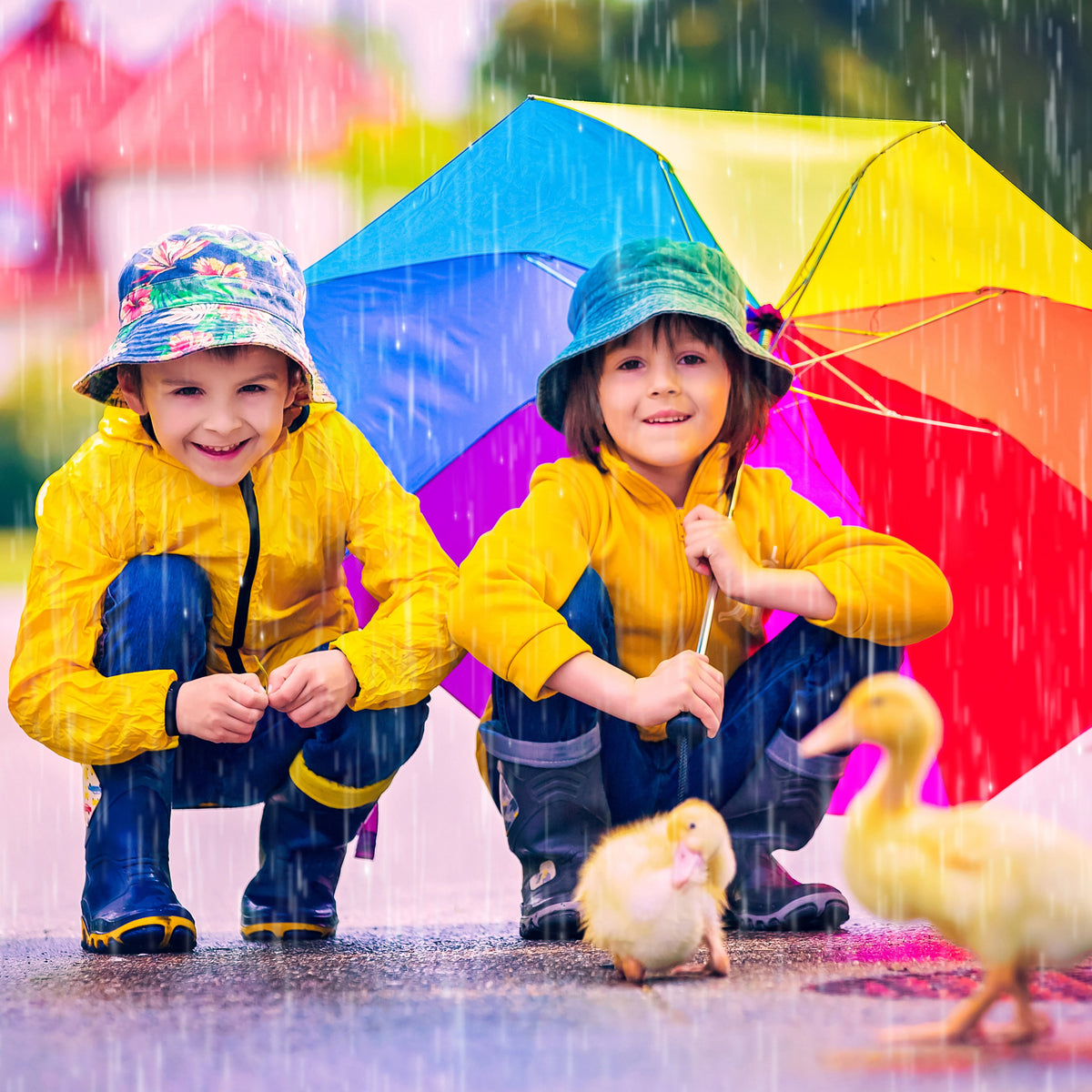 Rain & Rainbow Overlays – Photoshop & More