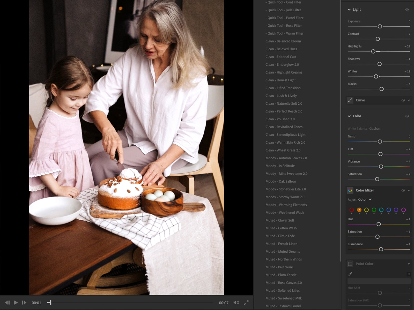 New to Lightroom: Tone Curve for Video Editing