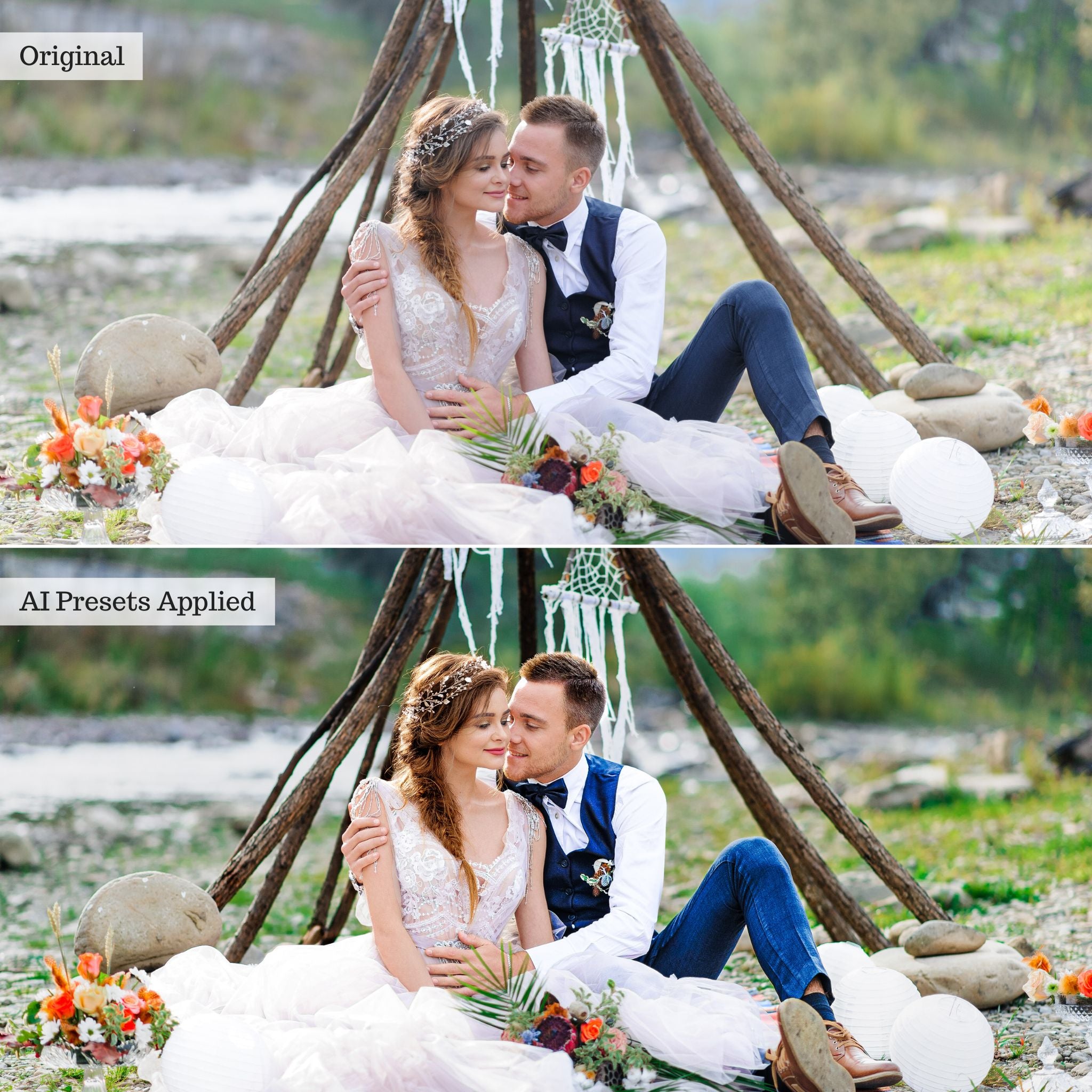 Luxe Wedding Pro AI Adaptive Retouch Toolkit Lightroom Presets – Desktop & Mobile