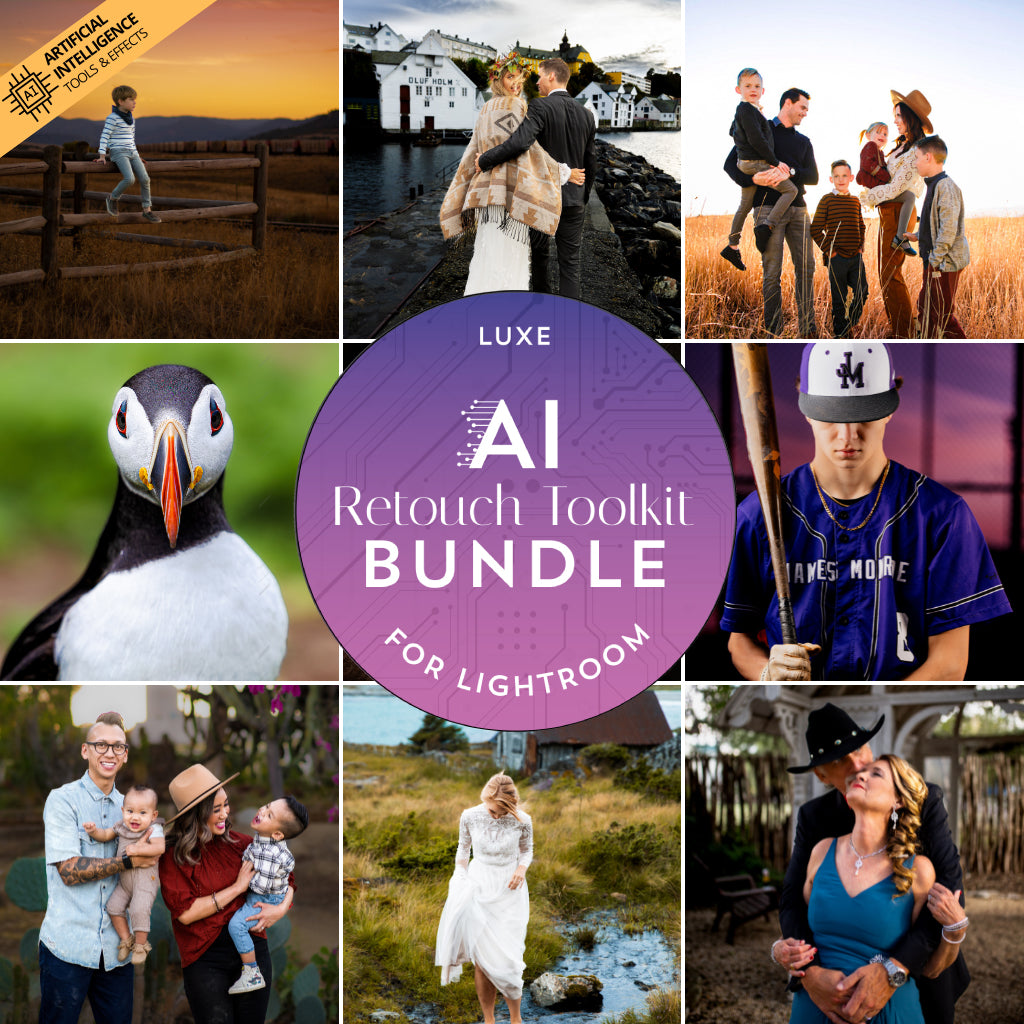 Luxe AI Adaptive Retouch Toolkit Lightroom BUNDLE (6 Collections) – Desktop & Mobile