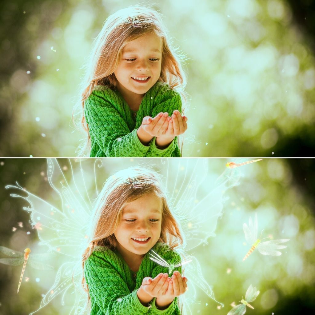 Fairy Wing, Firefly, &amp; Dragonfly Overlays – Photoshop &amp; More
