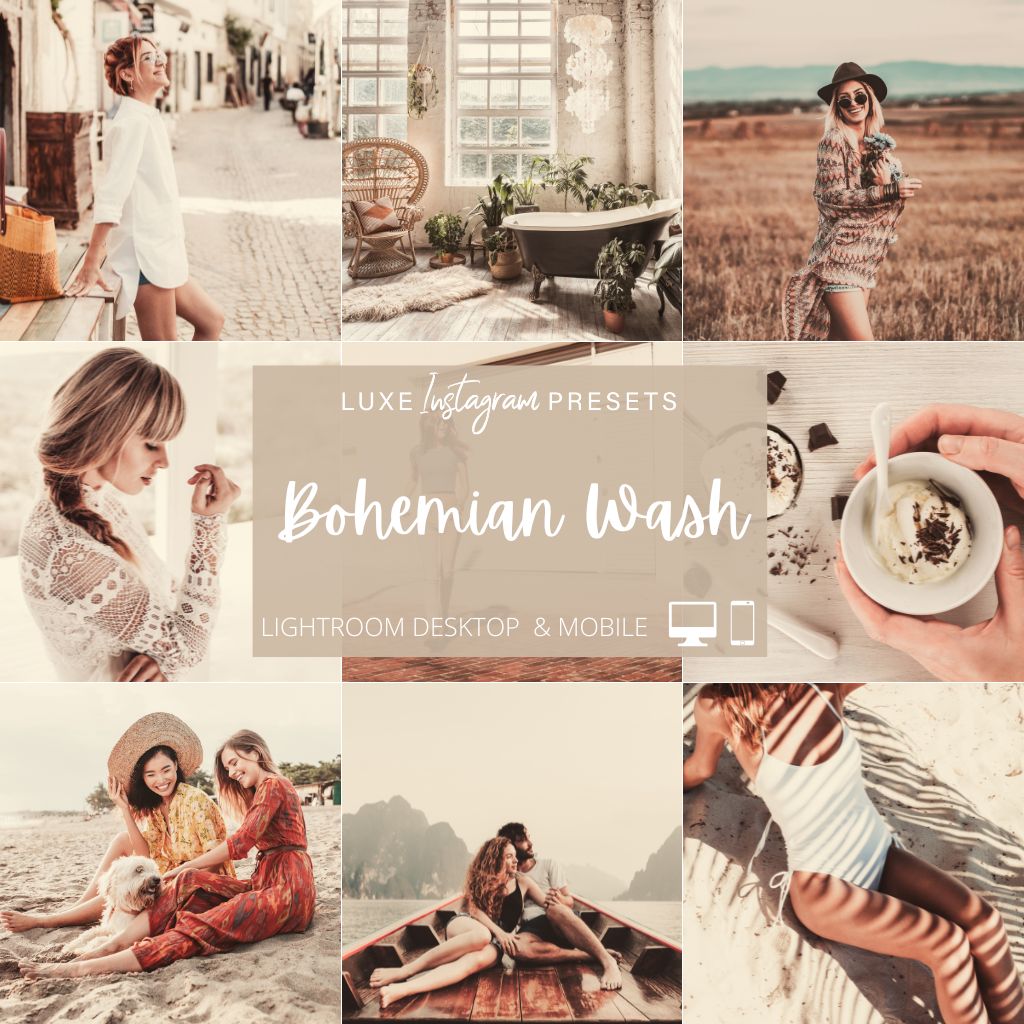 Bohemian Wash Instagram Presets for Lightroom Mobile &amp; Desktop