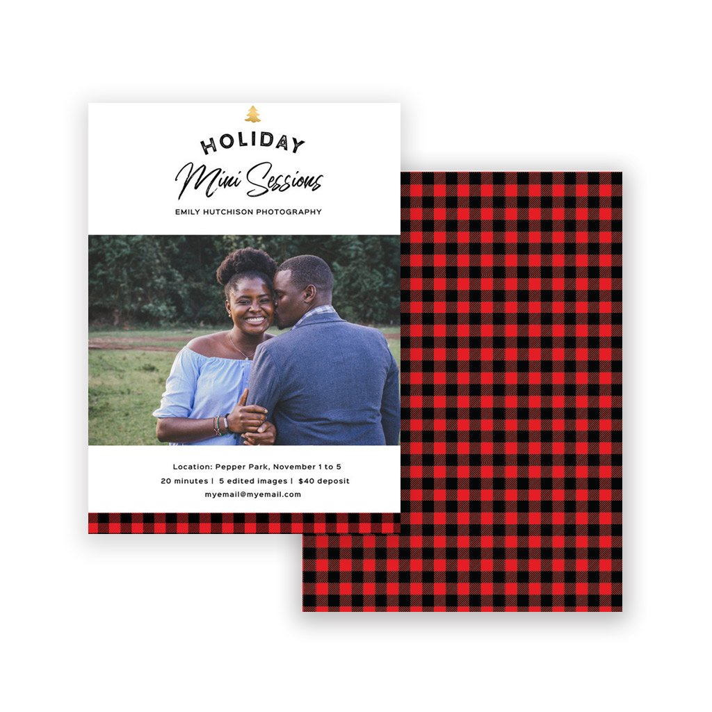 Holiday Mini Session Template - Flannel