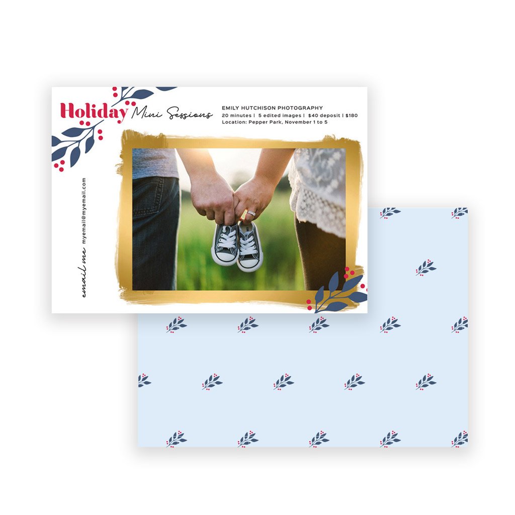 Holiday Mini Session Marketing Cards for Photographers - Bundle &amp; Save!