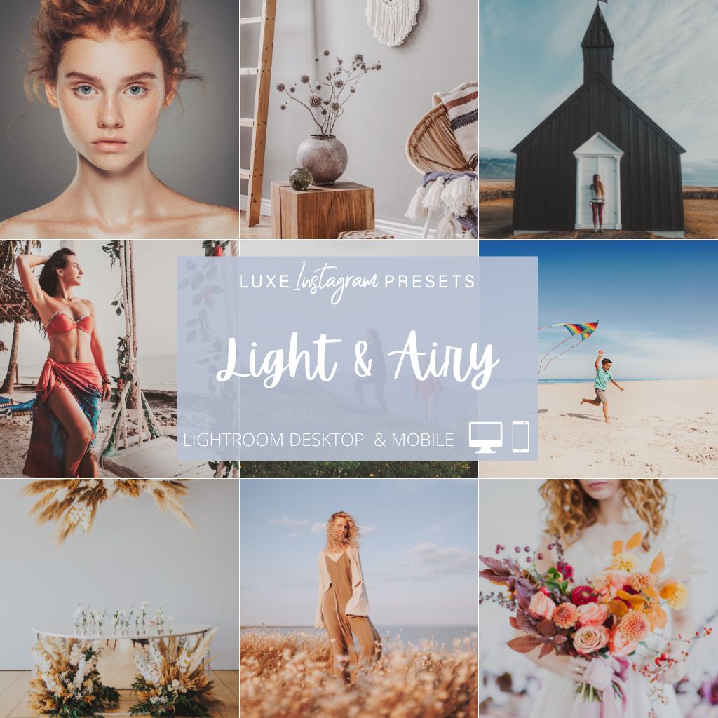 Light &amp; Airy Instagram Presets for Lightroom Mobile &amp; Desktop