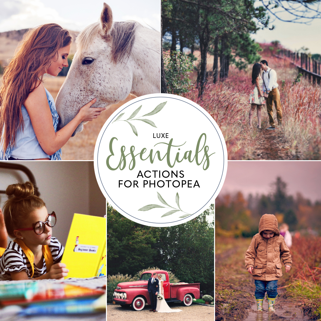 Luxe Essentials Photopea Actions &amp; Editing Tools