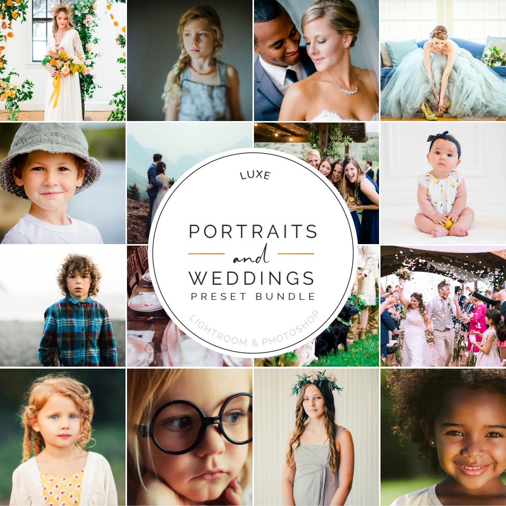 Portraits and Weddings Preset Bundle (12 collections) for Lightroom & Photoshop