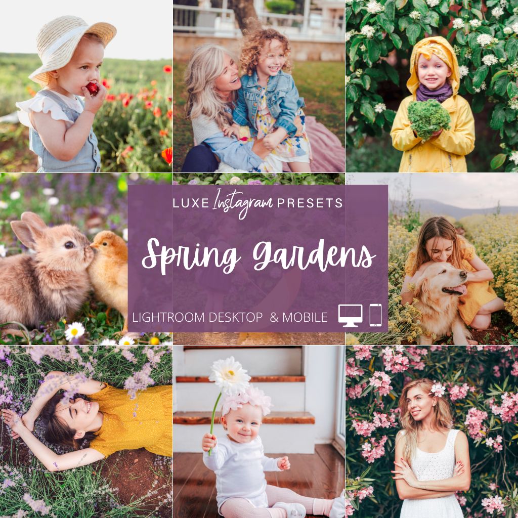 Spring Gardens Instagram Presets for Lightroom Mobile &amp; Desktop